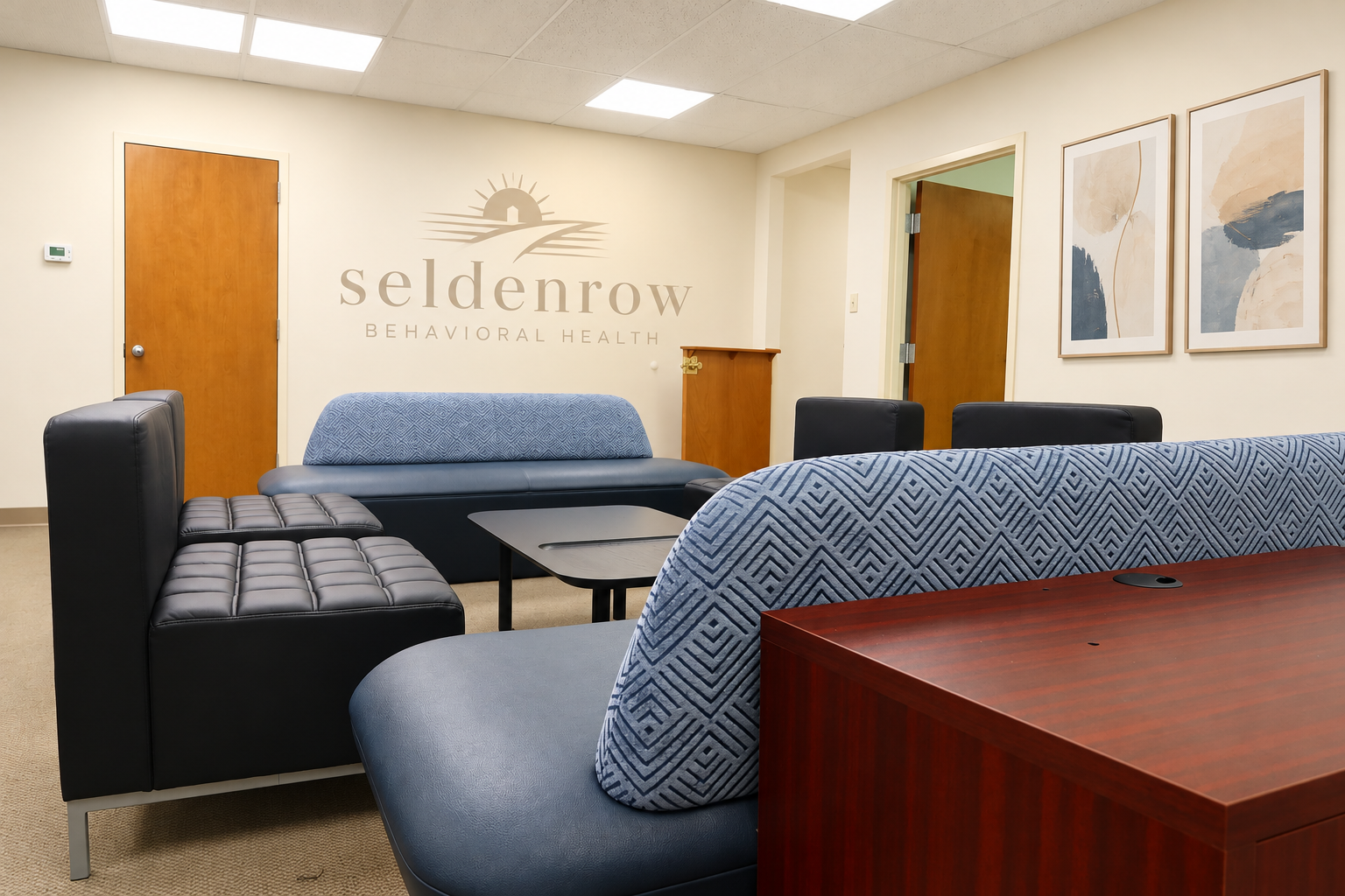 Seldenrow Behavioral Health Lounge with Abstract Art 1